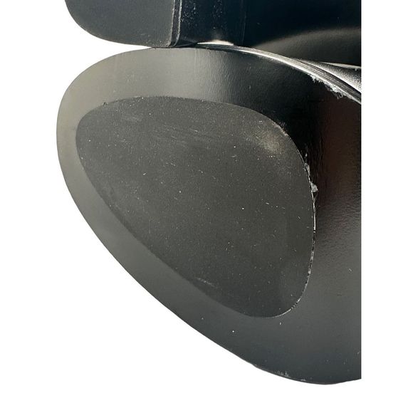 Alexander‎ McQueen Eyelet Black Leather Platform Heeled Boots EU 41.5 Unisex - Picture 10 of 15